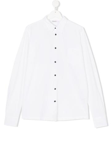 Officina 51 Contrast Button Shirt - White