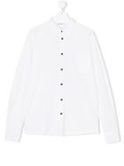Officina 51 Contrast Button Shirt - White