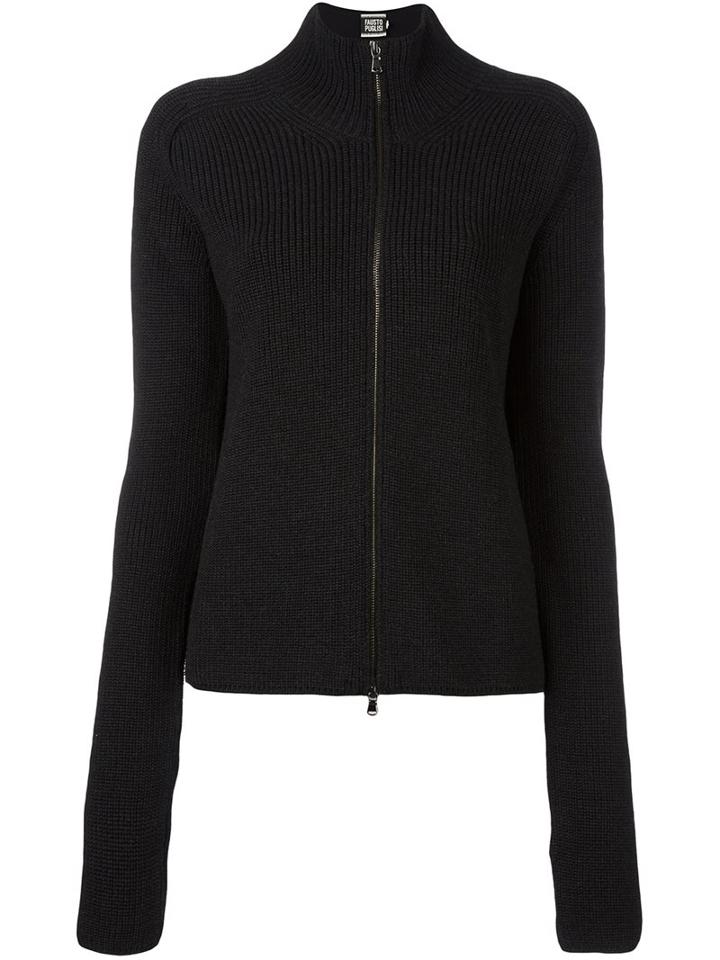 Diesel Black Gold Zipped Cardigan, Women's, Size: Small, Acrylic/wool