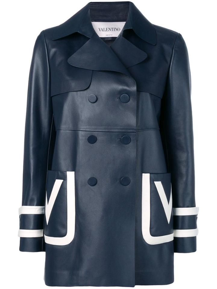 Valentino V Detail Peacoat - Blue