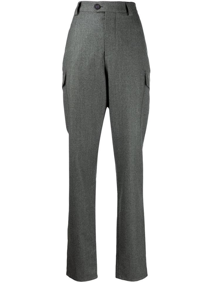 Brunello Cucinelli Straight-leg Cargo Trousers - Grey