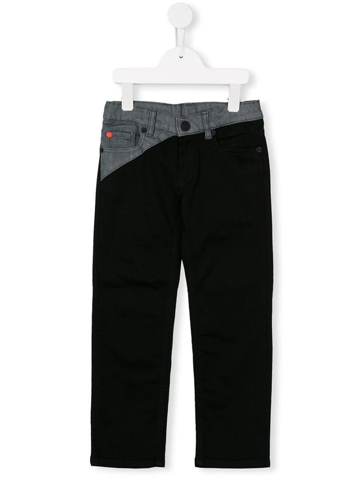Kenzo Kids Bicoloured Straight-leg Jeans, Boy's, Size: 10 Yrs, Black