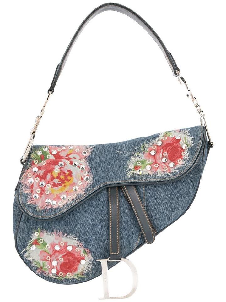 Christian Dior Pre-owned Christian Dior Patched Saddle Hand Bag - Blue
