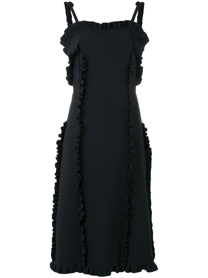 Paskal Ruffled Trim Dress - Black