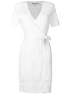 Dvf Diane Von Furstenberg Knitted Wrap Dress - Neutrals