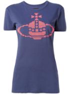Vivienne Westwood Anglomania Logo Print T-shirt, Women's, Size: Small, Pink/purple, Cotton