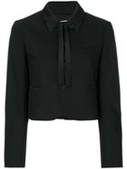 Red Valentino Classic Collar Cropped Jacket - Black