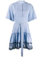 Chloé Embroidered Shirt Dress - Blue