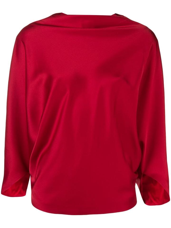 Chalayan Boat Neck Blouse - Red