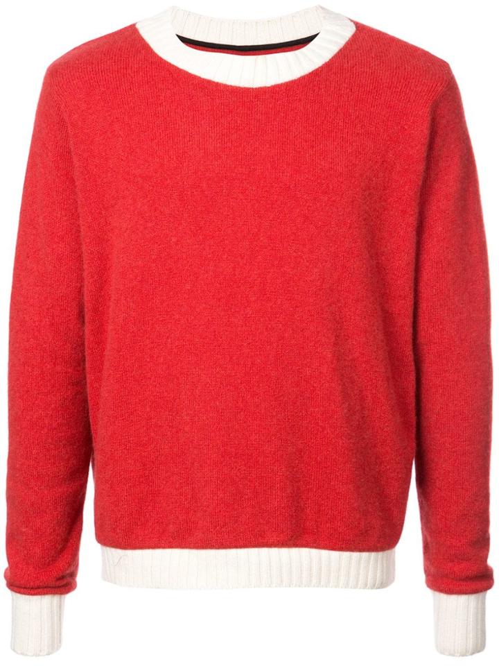 The Elder Statesman Ski Patrol Sweater - Red