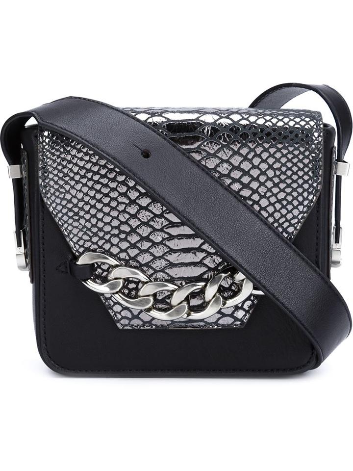 Thomas Wylde - Snakeskin Detail Bag - Women - Calf Leather - One Size, Black, Calf Leather