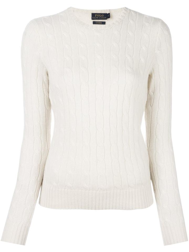 Polo Ralph Lauren Fine Knit Jumper, Women's, Size: Large, Nude/neutrals, Cashmere