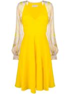 Emilio Pucci Yellow Contrast Sleeve Dress