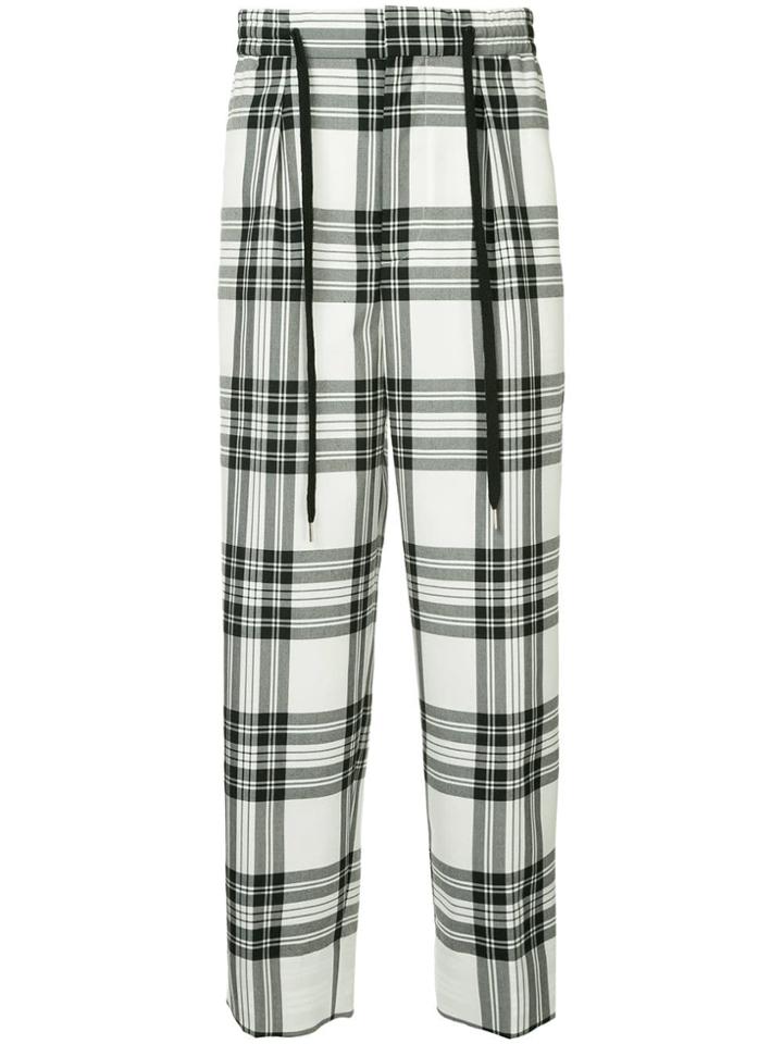 Monkey Time Plaid High Waisted Trousers - Black
