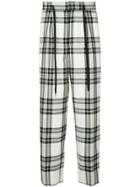 Monkey Time Plaid High Waisted Trousers - Black