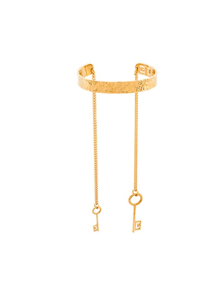 Givenchy Cutaway Monogram Chain Cuff - Metallic