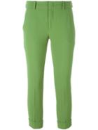 L'autre Chose Cropped Trousers, Women's, Size: 40, Green, Polyester