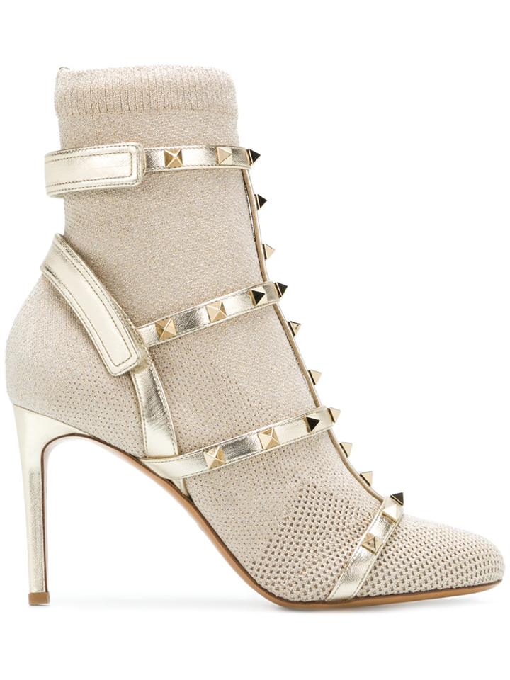 Valentino Valentino Garavani Studded Boots - Metallic