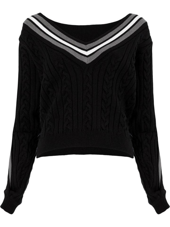Y/project Cable Knit Jumper - Black