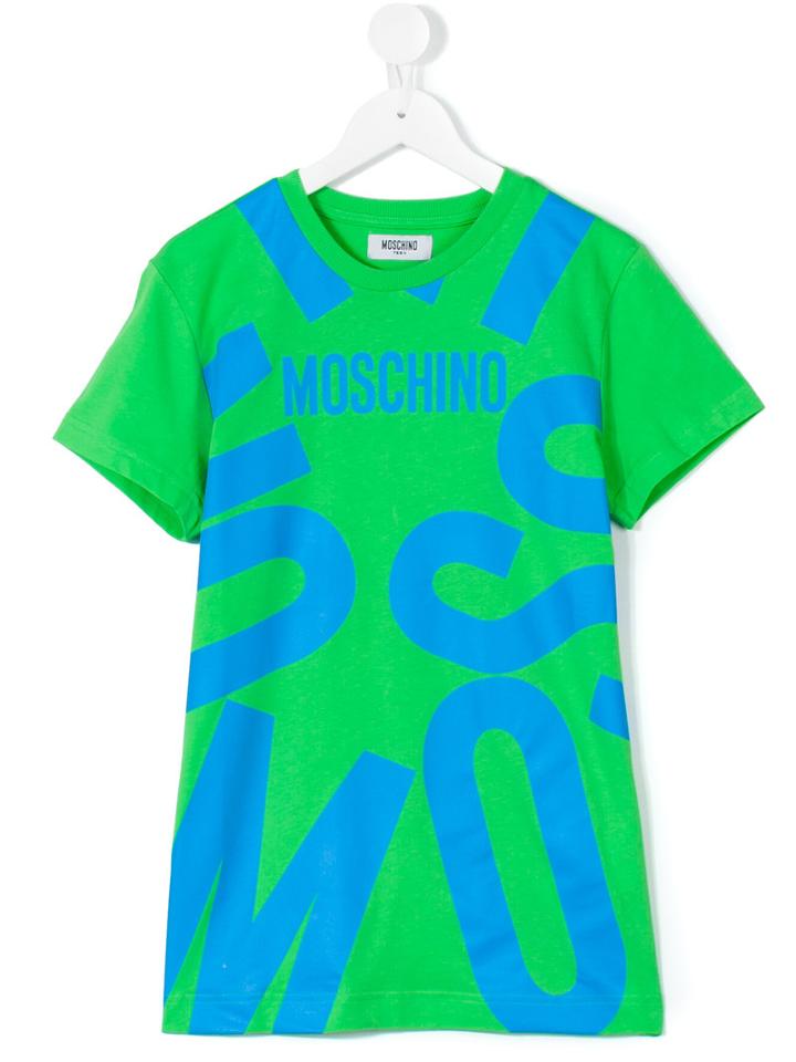 Moschino Kids - Teen Front Logo T-shirt - Kids - Cotton - 14 Yrs, Boy's, Green