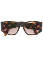 Chanel Vintage Oversized Sunglasses, Women's, Green