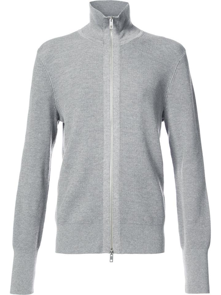 Rag & Bone - Harrison Zip Sweater - Men - Cotton/nylon/merino - L, Grey, Cotton/nylon/merino