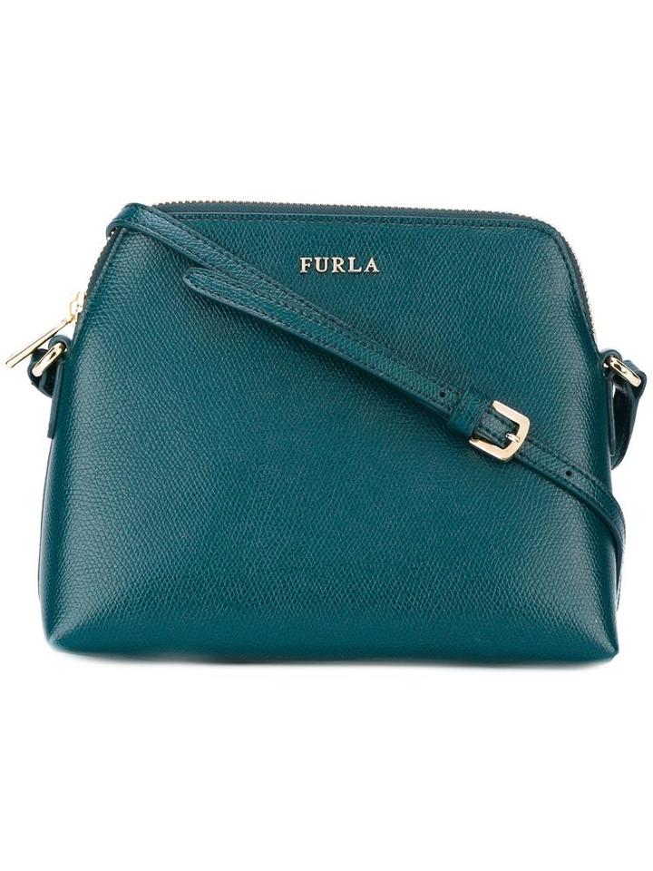 Furla Adjustable Strap Crossbody Bag, Women's, Blue, Leather