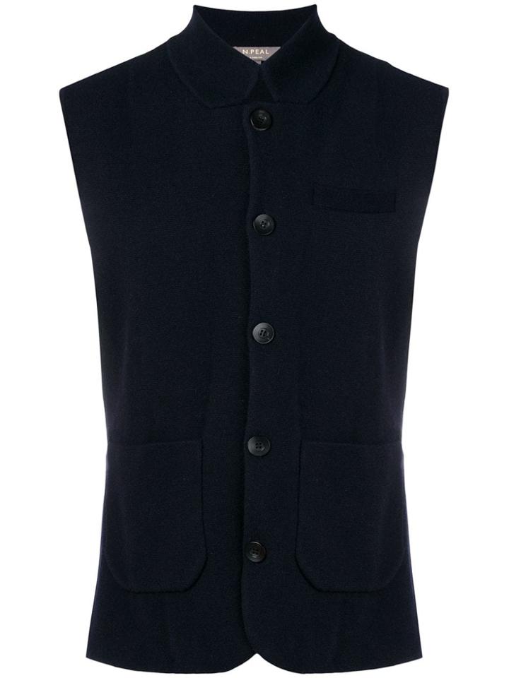 N.peal Fine Knit Waistcoat - Blue