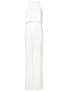 Open Back Jumpsuit - Women - Polyester/spandex/elastane - 0, White, Polyester/spandex/elastane, Jay Godfrey