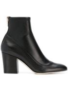 Sergio Rossi Back Zip Ankle Boot - Black