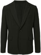 Attachment Buttoned Blazer - Black