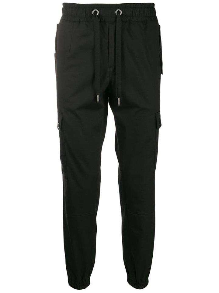 Dolce & Gabbana Stripe Detail Cargo Trousers - Black