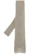 Tom Ford Patterned Knitted Tie - Grey