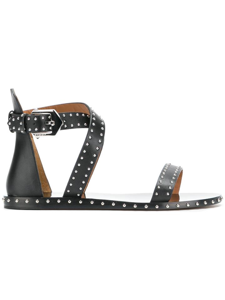 Givenchy Studded Gladiator Sandals - Black