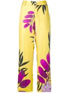 F.r.s For Restless Sleepers Leaf Print Trousers - Yellow