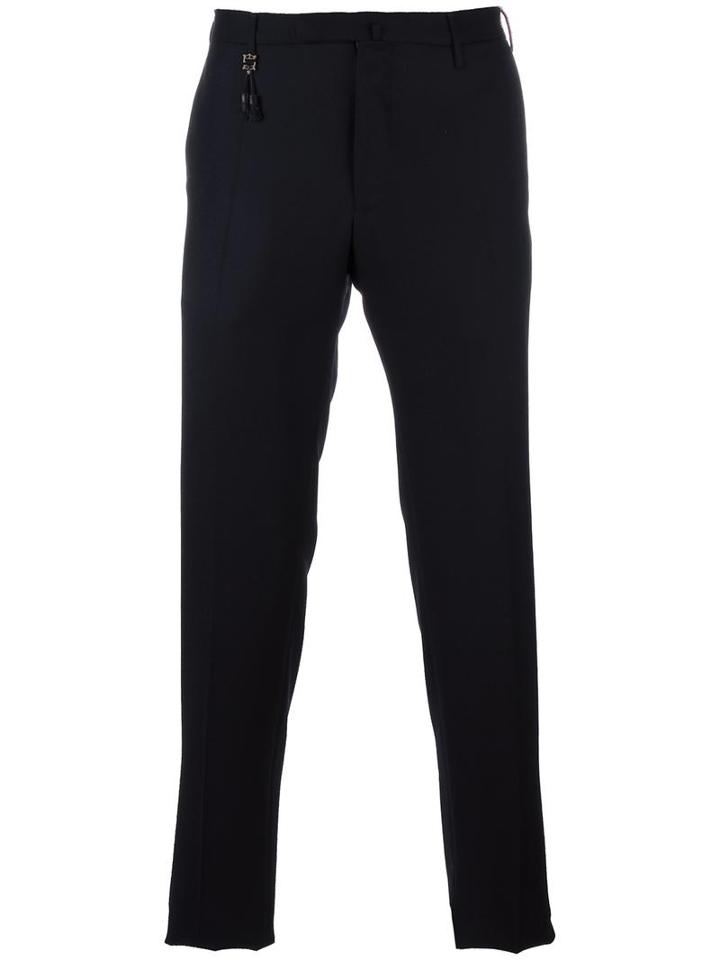 Incotex Slim Fit Trousers, Men's, Size: 48, Black, Wool