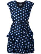 Boutique Moschino Dots Print Dress, Women's, Size: 40, Black, Silk/cotton