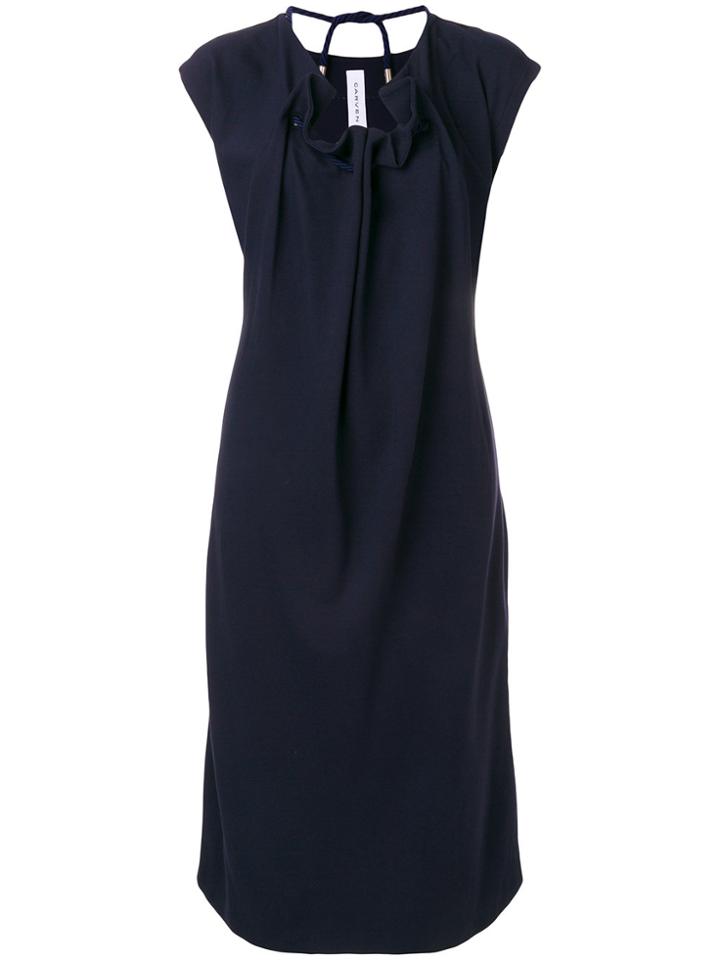 Carven Cinched Cord Shift Dress - Blue