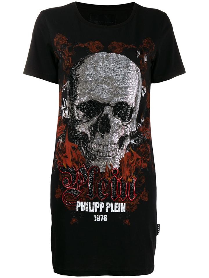 Philipp Plein Maxi Crystal Skull T-shirt - Black