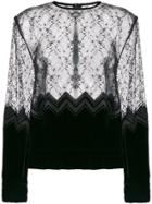 Comme Des Garçons Noir Kei Ninomiya Sheer Lace Blouse - Black