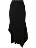 Stella Mccartney Draped Knitted Skirt - Black