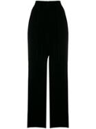 Erika Cavallini Oversized Velvet Trousers - Black