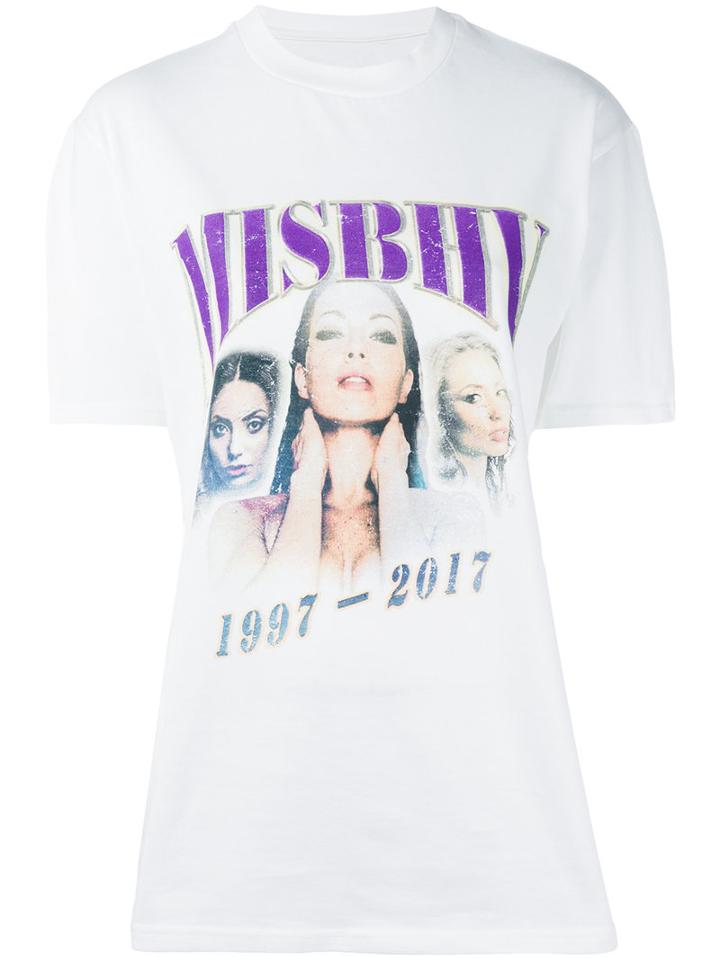 Misbhv - Logo Print T-shirt - Women - Cotton - M, White, Cotton
