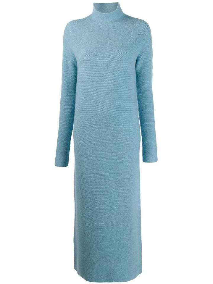 Christian Wijnants Kova Long Roll Neck Dress - Blue