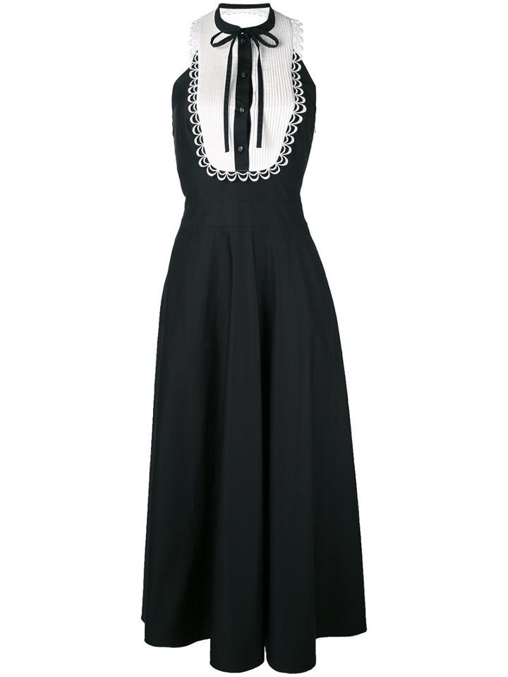 Temperley London - 'fountain' Midi Dress - Women - Cotton - 12, Black, Cotton