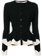 Alexander Mcqueen - Peplum Cardigan - Women - Polyamide/polyester/spandex/elastane/viscose - M, Black, Polyamide/polyester/spandex/elastane/viscose