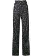 Nicole Miller Camouflage Print Trousers - Grey
