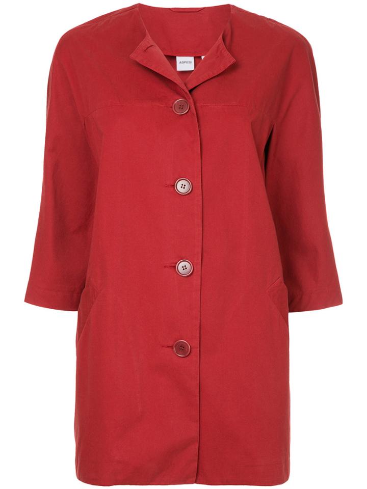 Aspesi Button Fastened Jacket - Red