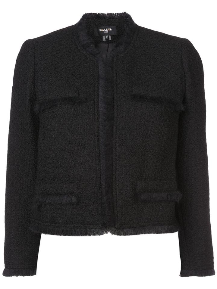 Paule Ka Fringe Cropped Jacket - Black