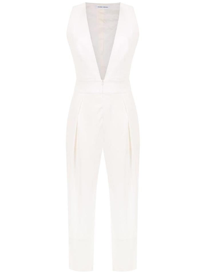 Gloria Coelho Pleated Jumpsuit - Neutrals